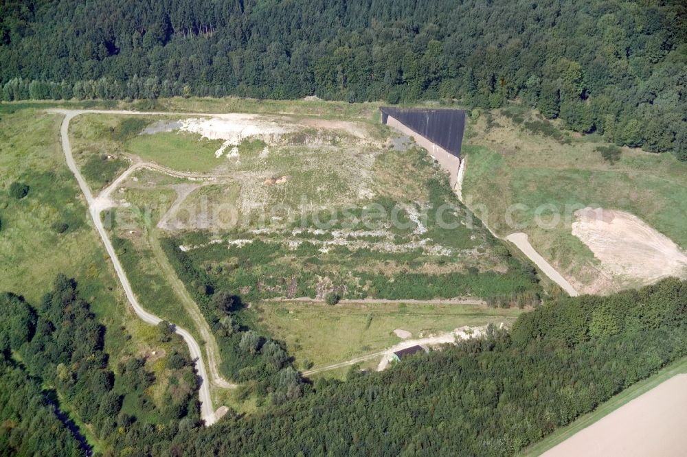 Aerial photograph Dörentrup - View of the composite landfill Dörentrup, a landfill waste disposal GmbH Lippe in North Rhine-Westphalia