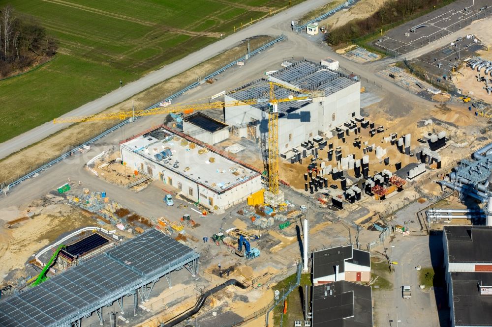 Aerial image Werne - Compressor Stadium and pumping station for natural gas of Open Grid Europe in Werne in the state North Rhine-Westphalia