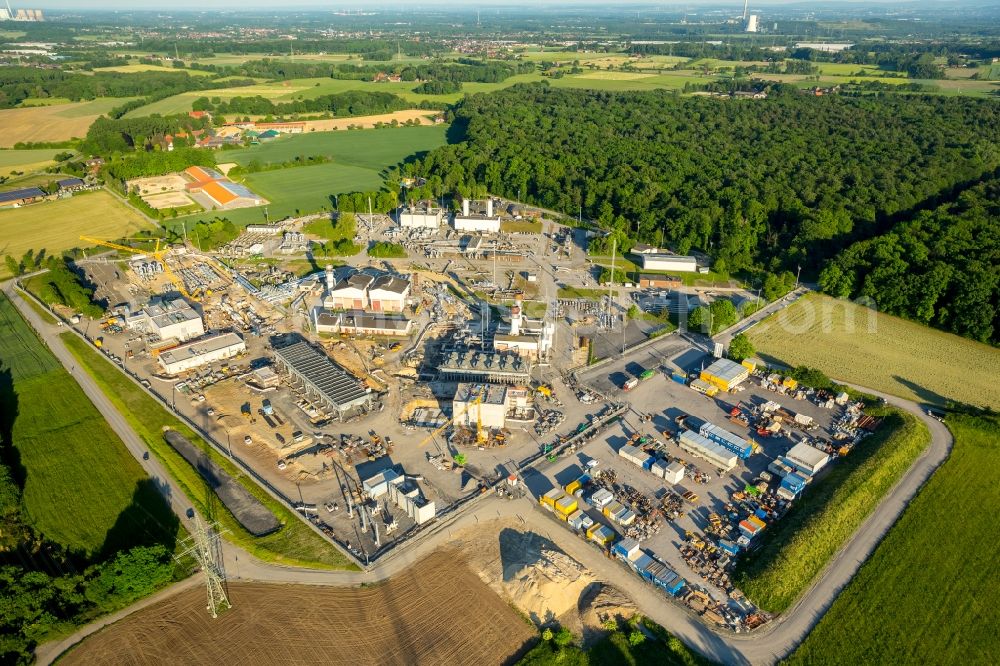 Aerial image Werne - Compressor Stadium and pumping station for natural gas of Open Grid Europe in Werne in the state North Rhine-Westphalia