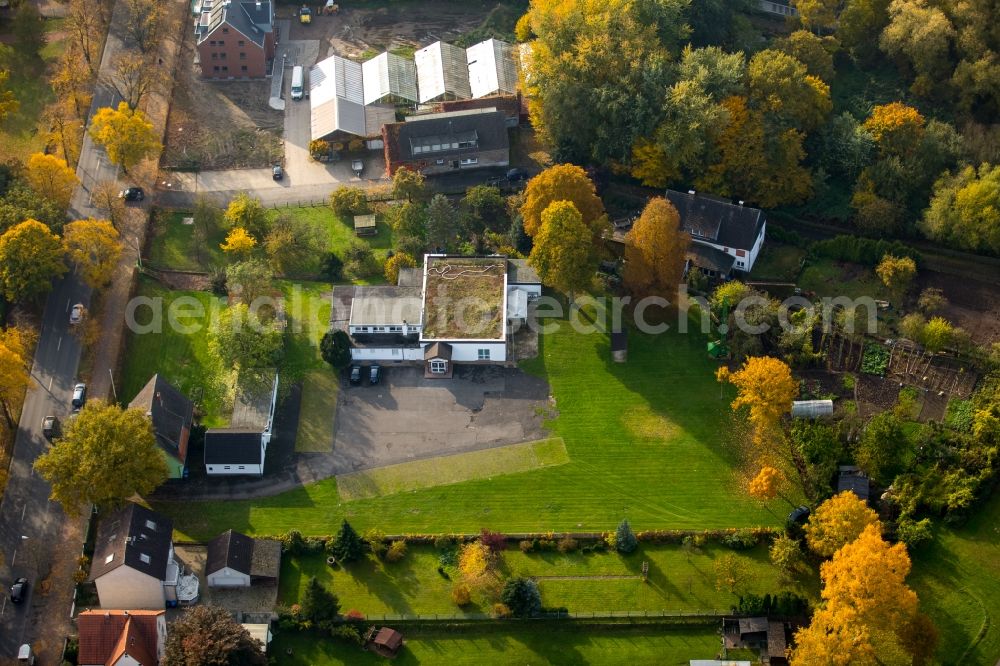 Aerial image Hamm - Club house and compound of the gun club Ostenfeldmark 1890 Hamm e.V. in the autumnal Mark part of Hamm in the state of North Rhine-Westphalia