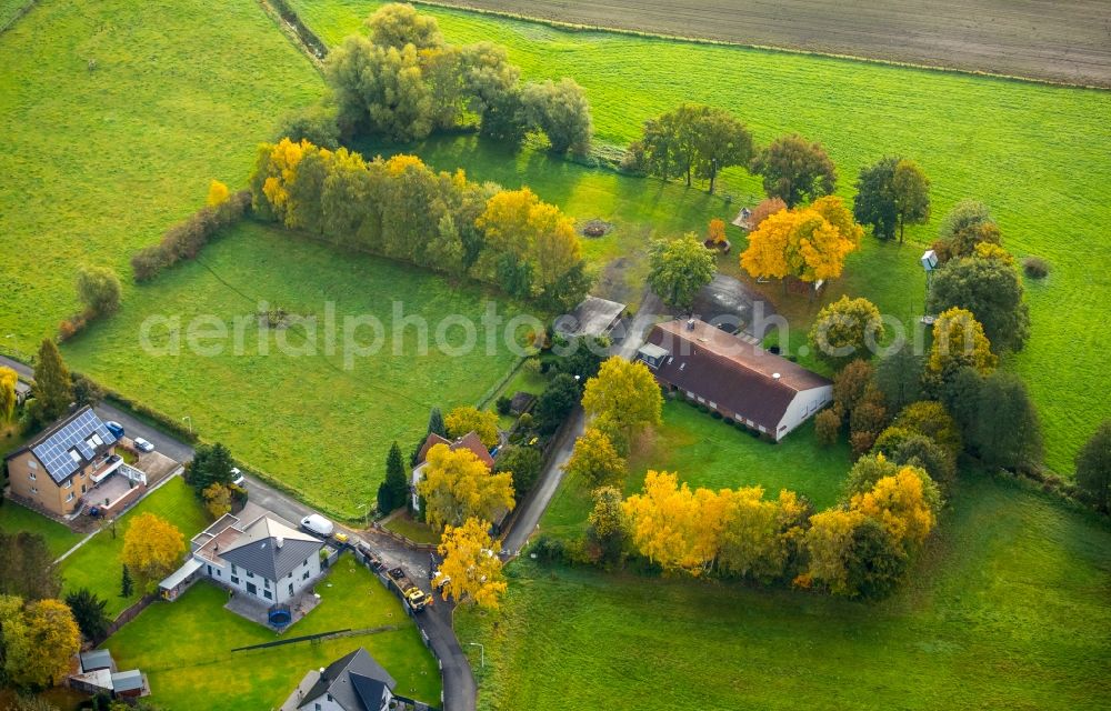 Hamm from above - Club house and compound of the gun club Herringen-Nordherringen 1863 eV in Hamm in the state of North Rhine-Westphalia