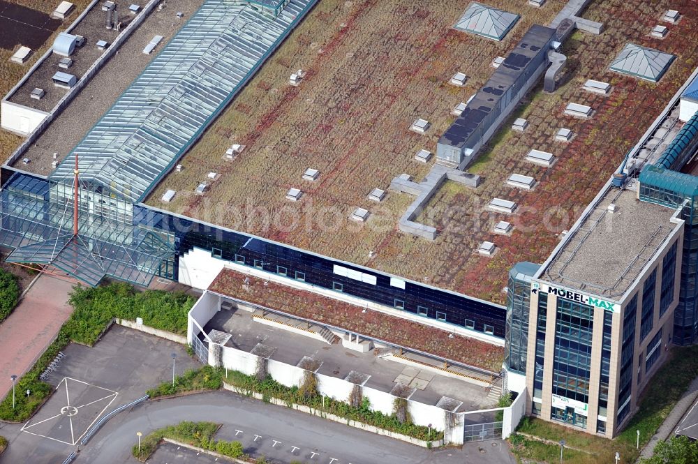 Berlin from the bird's eye view: Derelict former store of the company Berliner Möbel-Max GmbH on Landsberger Allee in Berlin Hohenschönhausen