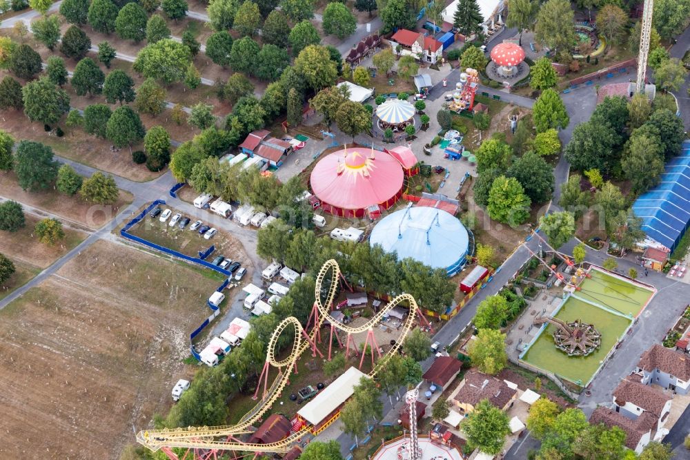 Aerial photograph Geiselwind - Leisure Centre - Amusement Park Freizeit-Land Geiselwind in Geiselwind in the state Bavaria, Germany