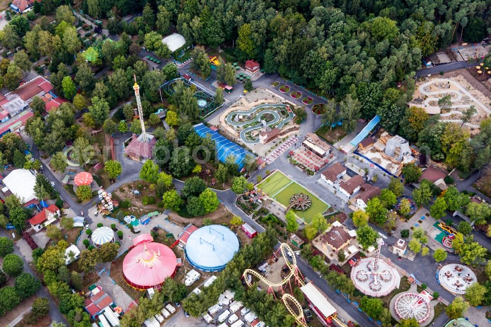 Aerial photograph Geiselwind - Leisure Centre - Amusement Park Freizeit-Land Geiselwind in Geiselwind in the state Bavaria, Germany