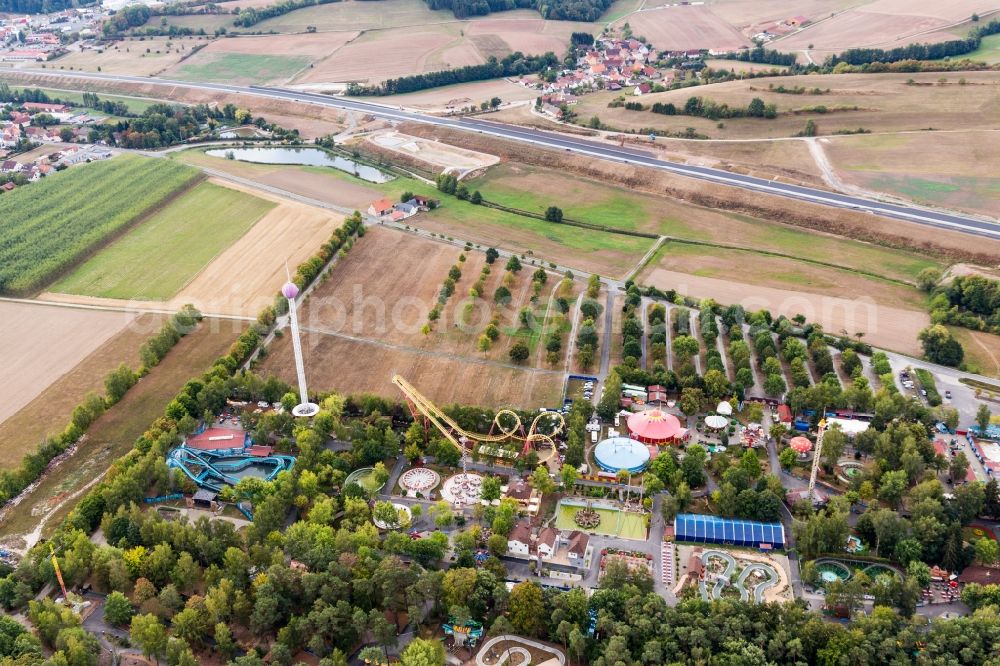 Geiselwind from the bird's eye view: Leisure Centre - Amusement Park Freizeit-Land Geiselwind in Geiselwind in the state Bavaria, Germany