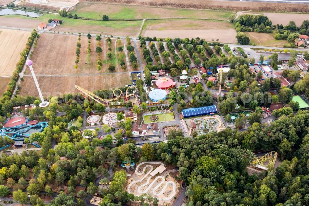 Aerial image Geiselwind - Leisure Centre - Amusement Park Freizeit-Land Geiselwind in Geiselwind in the state Bavaria, Germany