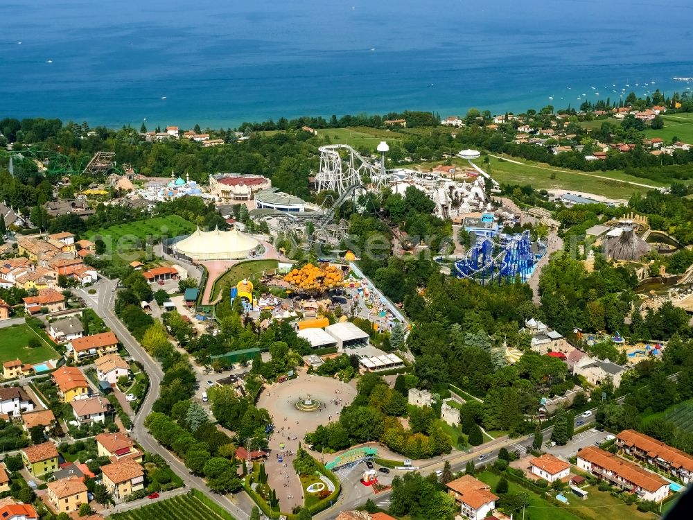 Ronchi from above - Leisure Centre - Amusement Park Gardaland in Ronchi in Veneto, Italy