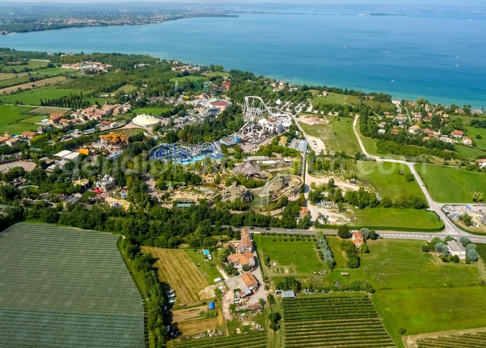 Aerial image Ronchi - Leisure Centre - Amusement Park Gardaland in Ronchi in Veneto, Italy