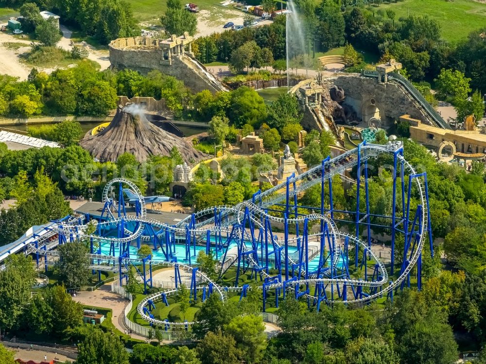 Ronchi from above - Leisure Centre - Amusement Park Gardaland in Ronchi in Veneto, Italy