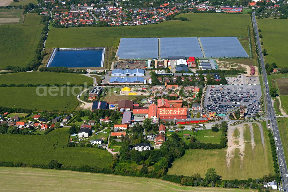 Rövershagen from the bird's eye view: Amusement park Karls Erlebnishof in Roevershagen in the state Mecklenburg-Vorpommern, Germany