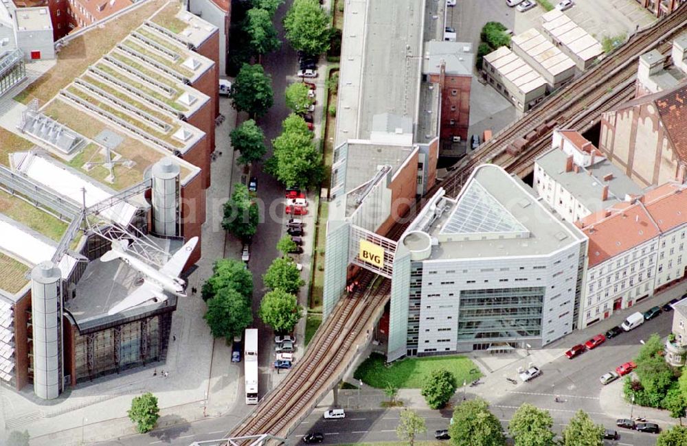 Berlin / Kreuzberg from the bird's eye view: Verkehrsmuseum, BVG-Zentrale Kreuzberg / Berlin