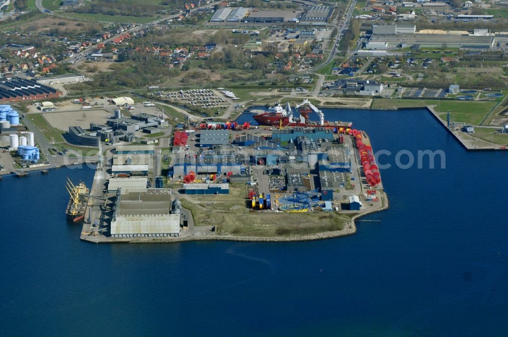 Kalundborg from above - Loading port in Kalundborg in Denmark