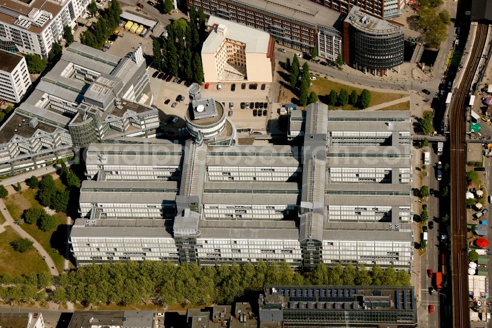 Aerial image Hamburg - Main building of publisher Gruner + Jahr in the district Neustadt in Hamburg