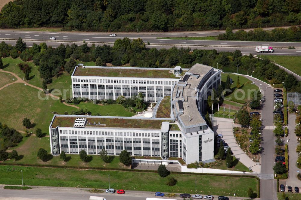 Aerial image Mainz - Das Verlagshaus der Verlagsgruppe Rhein-Main im Stadtteil Marienborn. The publishing house of the Verlagsgruppe Rhein-Main in the district Marienborn.