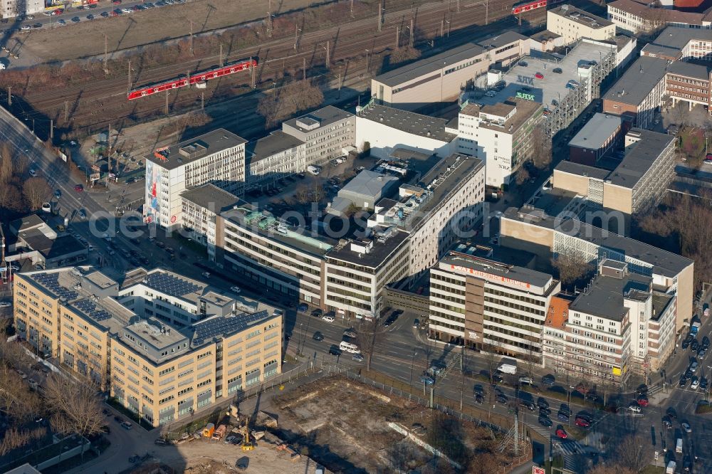 Essen from above - View of the publisher quarter in Essen in the state North Rhine-Westphalia