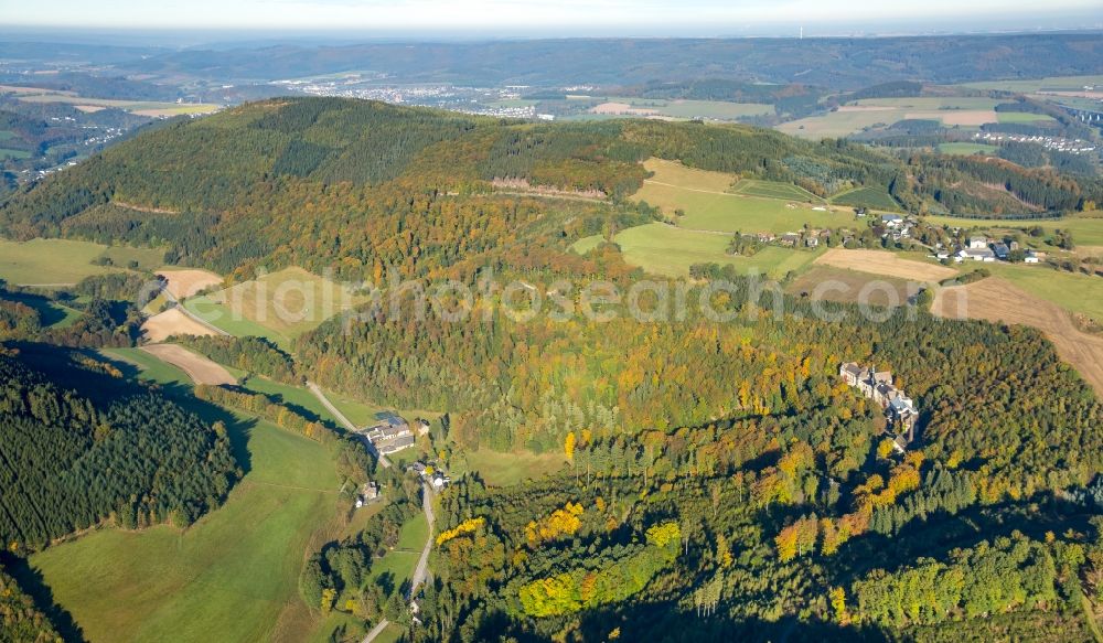 Aerial image Meschede - Formerly Hospital grounds of the Clinic Beringhausen in Meschede in the state North Rhine-Westphalia