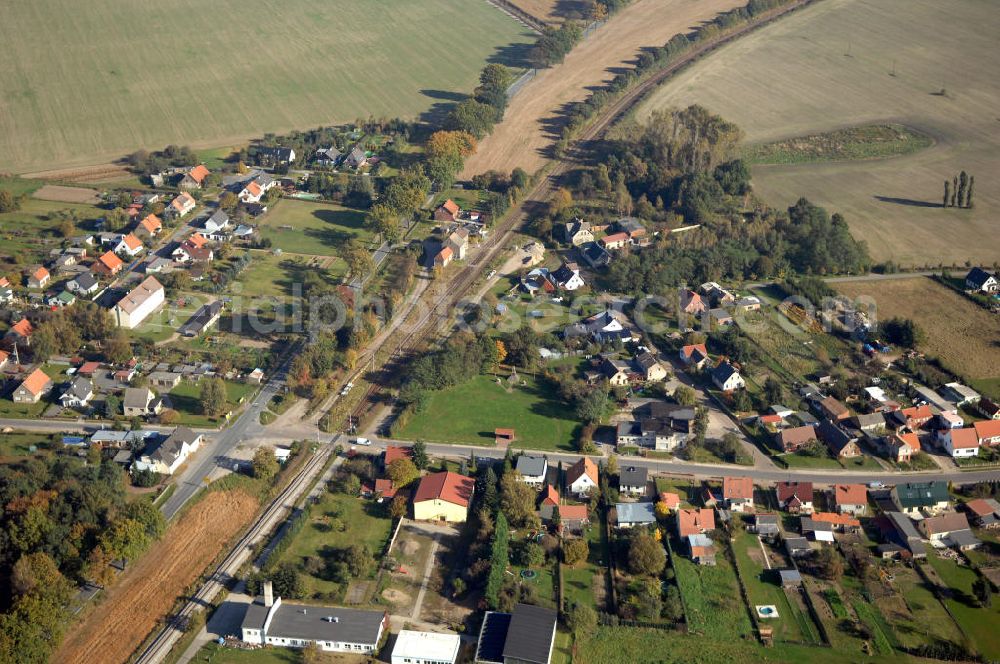 Aerial photograph Groß Pankow - Blick auf die Ortsumgehung Bundesstrasse 189 Groß Pankow. Projektsteuerung: Schüßler-Plan Ingenieurgesellschaft für Bau- und Verkehrswegeplanung mbH.