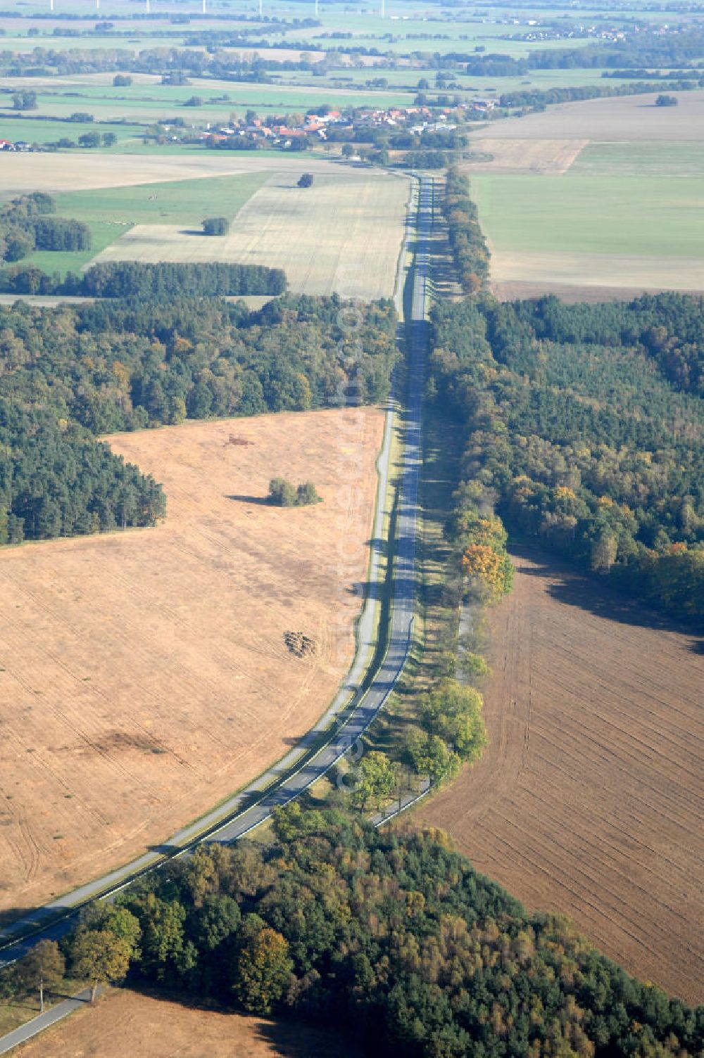 Groß Pankow from above - Blick auf die Ortsumgehung Bundesstrasse 189 Groß Pankow. Projektsteuerung: Schüßler-Plan Ingenieurgesellschaft für Bau- und Verkehrswegeplanung mbH.