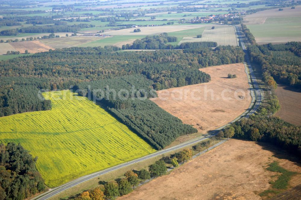 Groß Pankow from the bird's eye view: Blick auf die Ortsumgehung Bundesstrasse 189 Groß Pankow. Projektsteuerung: Schüßler-Plan Ingenieurgesellschaft für Bau- und Verkehrswegeplanung mbH.