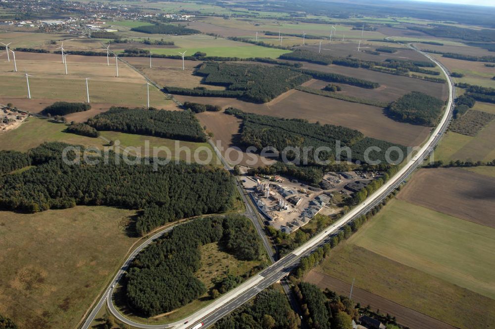 Heiligengrabe from above - Blick auf die Ortsumgehung Bundesstrasse 189 Heiligengrabe. Projektsteuerung: Schüßler-Plan Ingenieurgesellschaft für Bau- und Verkehrswegeplanung mbH.