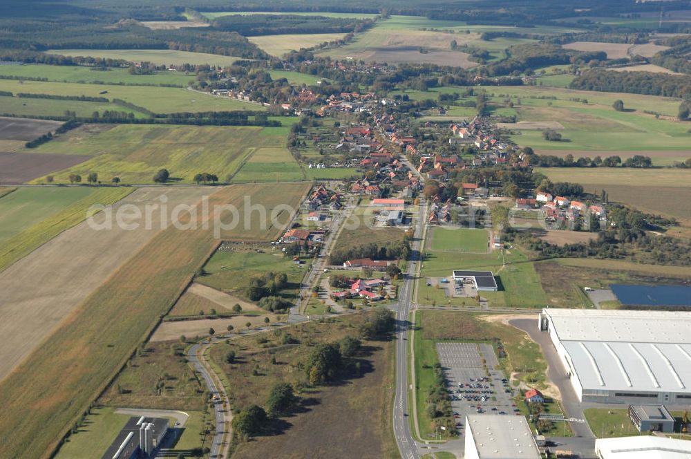 Heiligengrabe from the bird's eye view: Blick auf die Ortsumgehung Bundesstrasse 189 Heiligengrabe. Projektsteuerung: Schüßler-Plan Ingenieurgesellschaft für Bau- und Verkehrswegeplanung mbH.