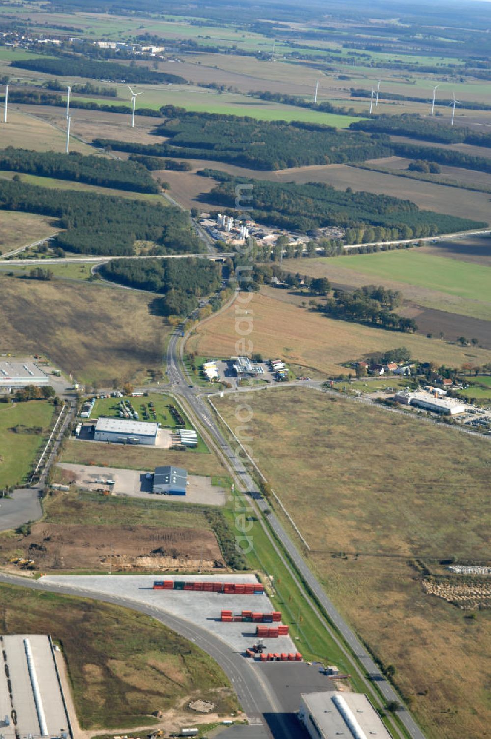 Heiligengrabe from the bird's eye view: Blick auf die Ortsumgehung Bundesstrasse 189 Heiligengrabe. Projektsteuerung: Schüßler-Plan Ingenieurgesellschaft für Bau- und Verkehrswegeplanung mbH.