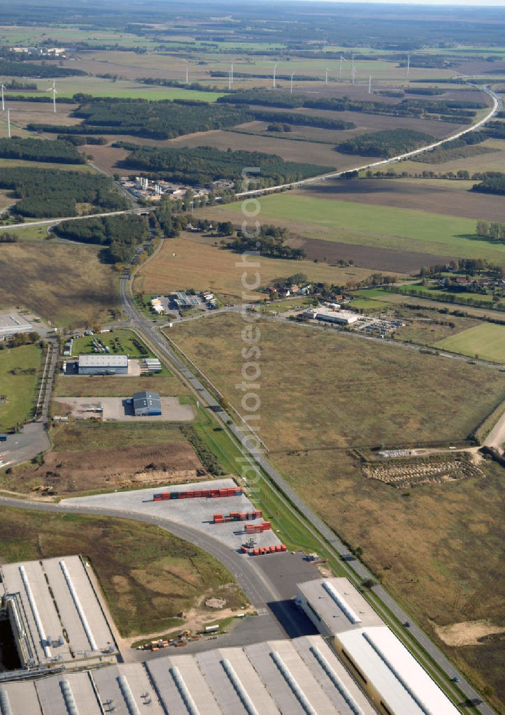 Aerial photograph Heiligengrabe - Blick auf die Ortsumgehung Bundesstrasse 189 Heiligengrabe. Projektsteuerung: Schüßler-Plan Ingenieurgesellschaft für Bau- und Verkehrswegeplanung mbH.