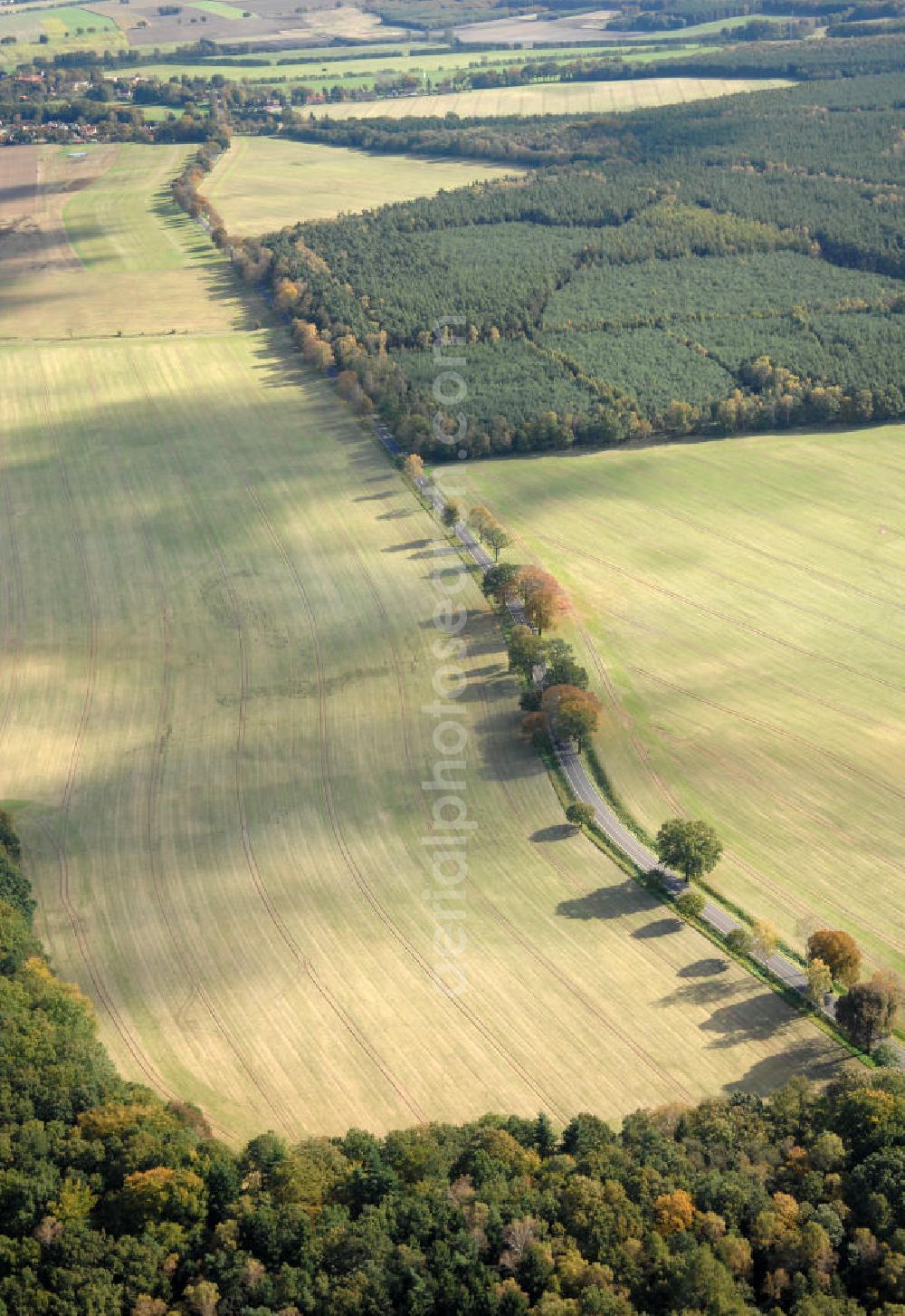 Aerial image Heiligengrabe - Blick auf die Ortsumgehung Bundesstrasse 189 Heiligengrabe. Projektsteuerung: Schüßler-Plan Ingenieurgesellschaft für Bau- und Verkehrswegeplanung mbH.