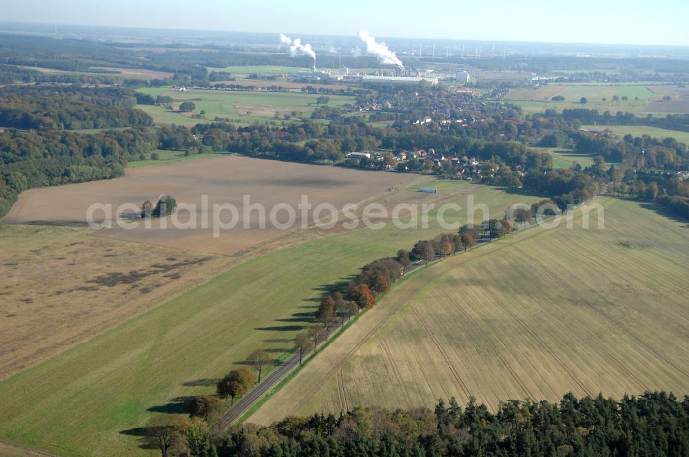 Heiligengrabe from above - Blick auf die Ortsumgehung Bundesstrasse 189 Heiligengrabe. Projektsteuerung: Schüßler-Plan Ingenieurgesellschaft für Bau- und Verkehrswegeplanung mbH.