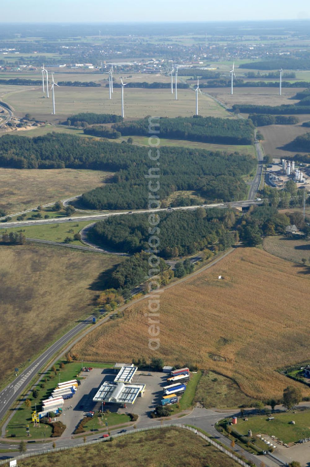 Heiligengrabe from above - Blick auf die Ortsumgehung Bundesstrasse 189 Heiligengrabe. Projektsteuerung: Schüßler-Plan Ingenieurgesellschaft für Bau- und Verkehrswegeplanung mbH.