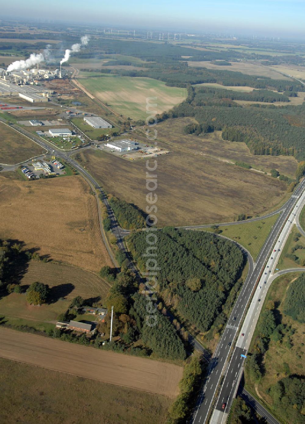 Aerial photograph Heiligengrabe - Blick auf die Ortsumgehung Bundesstrasse 189 Heiligengrabe. Projektsteuerung: Schüßler-Plan Ingenieurgesellschaft für Bau- und Verkehrswegeplanung mbH.