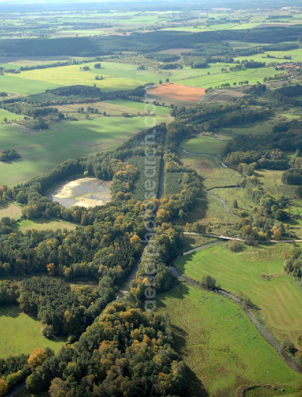 Kreuzburg from above - Blick auf die Ortsumgehung Bundesstrasse 189 Kreuzburg bei Retzin. Projektsteuerung: Schüßler-Plan Ingenieurgesellschaft für Bau- und Verkehrswegeplanung mbH.