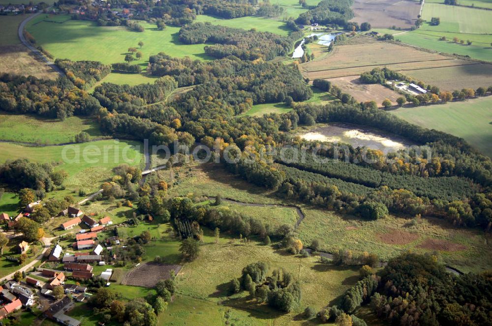 Aerial photograph Kreuzburg - Blick auf die Ortsumgehung Bundesstrasse 189 Kreuzburg bei Retzin. Projektsteuerung: Schüßler-Plan Ingenieurgesellschaft für Bau- und Verkehrswegeplanung mbH.