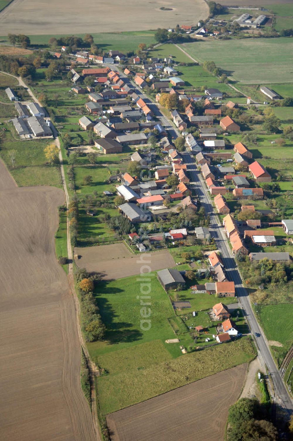 Kuhbier from the bird's eye view: Blick auf die Ortsumgehung Bundesstrasse 189 Kuhbier. Projektsteuerung: Schüßler-Plan Ingenieurgesellschaft für Bau- und Verkehrswegeplanung mbH.