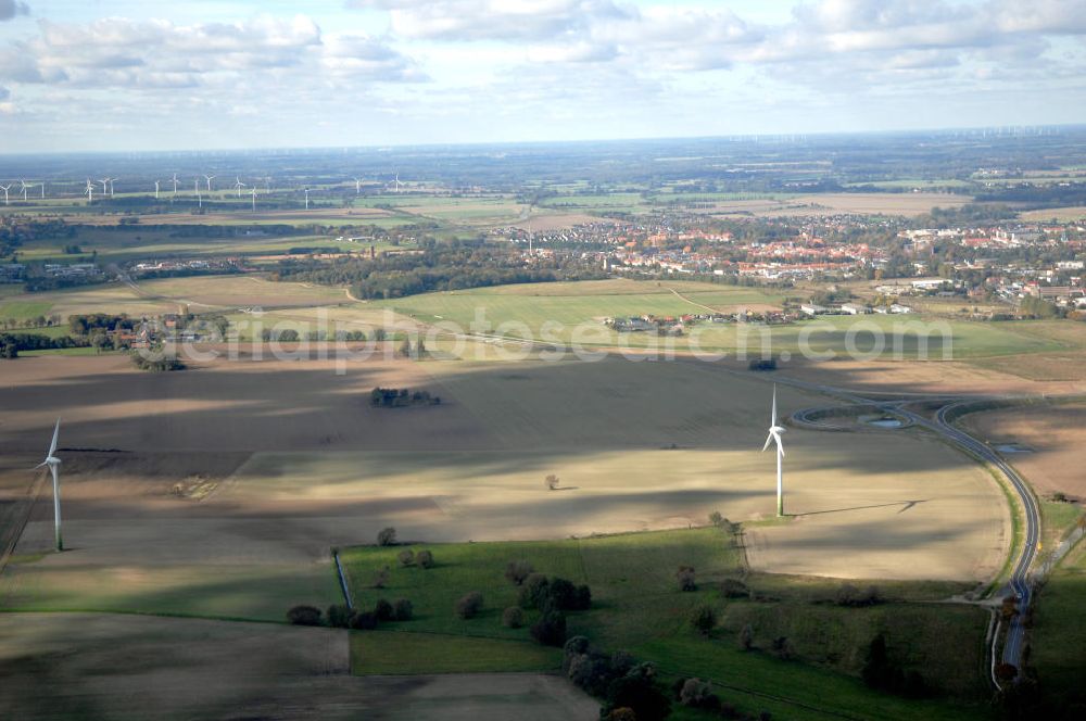 Pitzwalk from above - Blick auf die Ortsumgehung Bundesstrasse 189 Pritzwalk. Projektsteuerung: Schüßler-Plan Ingenieurgesellschaft für Bau- und Verkehrswegeplanung mbH.