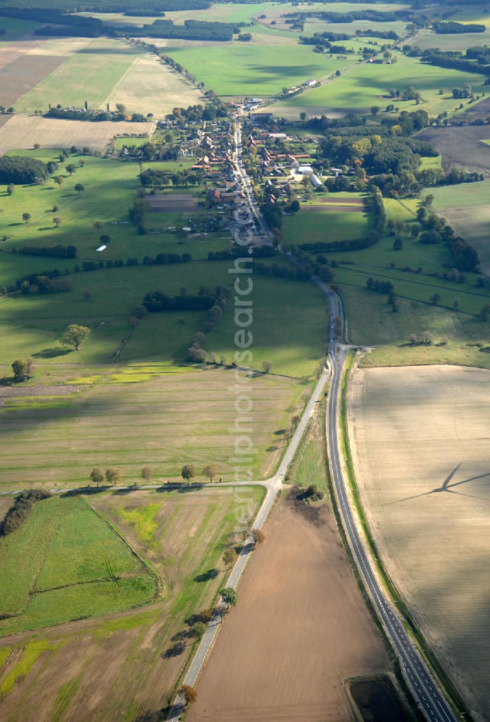 Aerial photograph Pitzwalk - Blick auf die Ortsumgehung Bundesstrasse 189 Pritzwalk. Projektsteuerung: Schüßler-Plan Ingenieurgesellschaft für Bau- und Verkehrswegeplanung mbH.