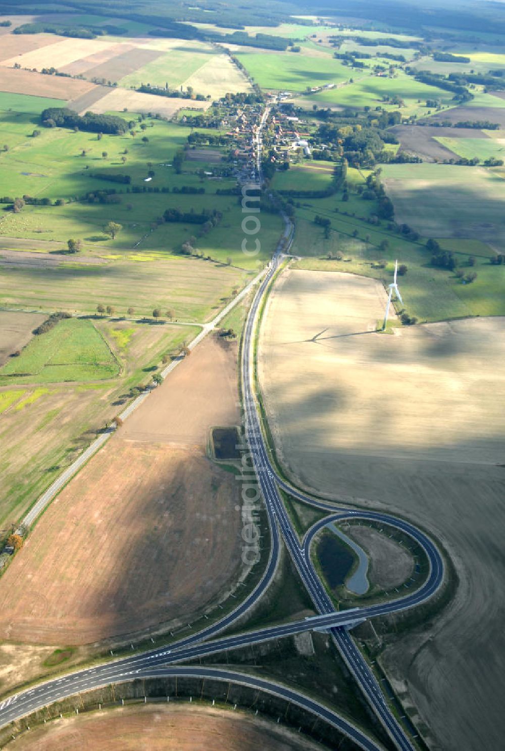 Pitzwalk from above - Blick auf die Ortsumgehung Bundesstrasse 189 Pritzwalk. Projektsteuerung: Schüßler-Plan Ingenieurgesellschaft für Bau- und Verkehrswegeplanung mbH.