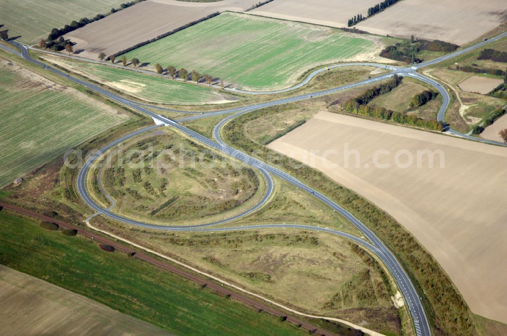 Pitzwalk from above - Blick auf die Ortsumgehung Bundesstrasse 189 Pritzwalk. Projektsteuerung: Schüßler-Plan Ingenieurgesellschaft für Bau- und Verkehrswegeplanung mbH.