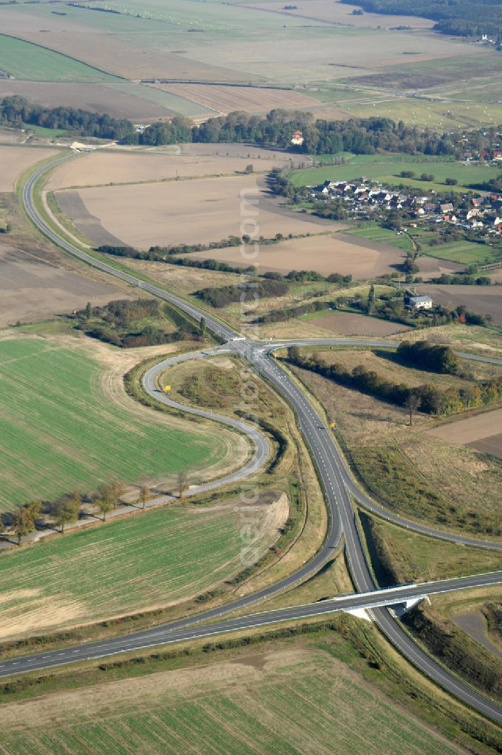 Aerial image Pitzwalk - Blick auf die Ortsumgehung Bundesstrasse 189 Pritzwalk. Projektsteuerung: Schüßler-Plan Ingenieurgesellschaft für Bau- und Verkehrswegeplanung mbH.