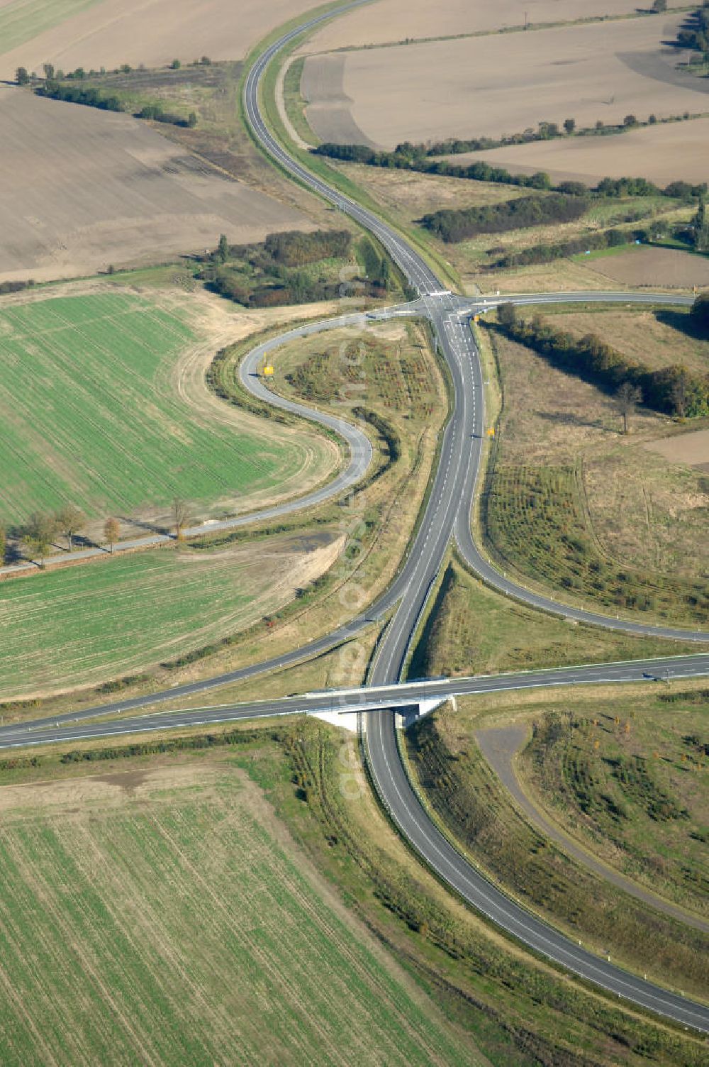 Aerial photograph Pitzwalk - Blick auf die Ortsumgehung Bundesstrasse 189 Pritzwalk. Projektsteuerung: Schüßler-Plan Ingenieurgesellschaft für Bau- und Verkehrswegeplanung mbH.