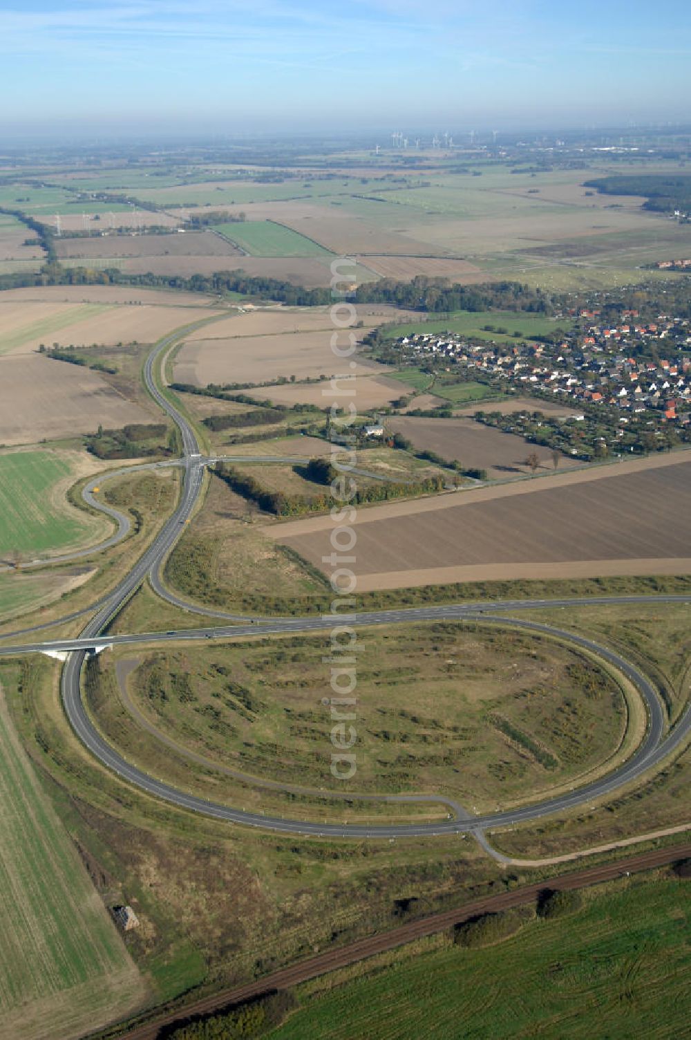 Pitzwalk from above - Blick auf die Ortsumgehung Bundesstrasse 189 Pritzwalk. Projektsteuerung: Schüßler-Plan Ingenieurgesellschaft für Bau- und Verkehrswegeplanung mbH.