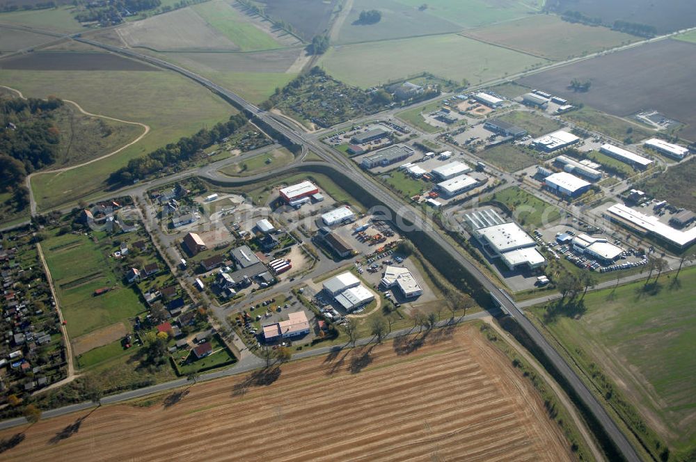 Pitzwalk from the bird's eye view: Blick auf die Ortsumgehung Bundesstrasse 189 Pritzwalk. Projektsteuerung: Schüßler-Plan Ingenieurgesellschaft für Bau- und Verkehrswegeplanung mbH.