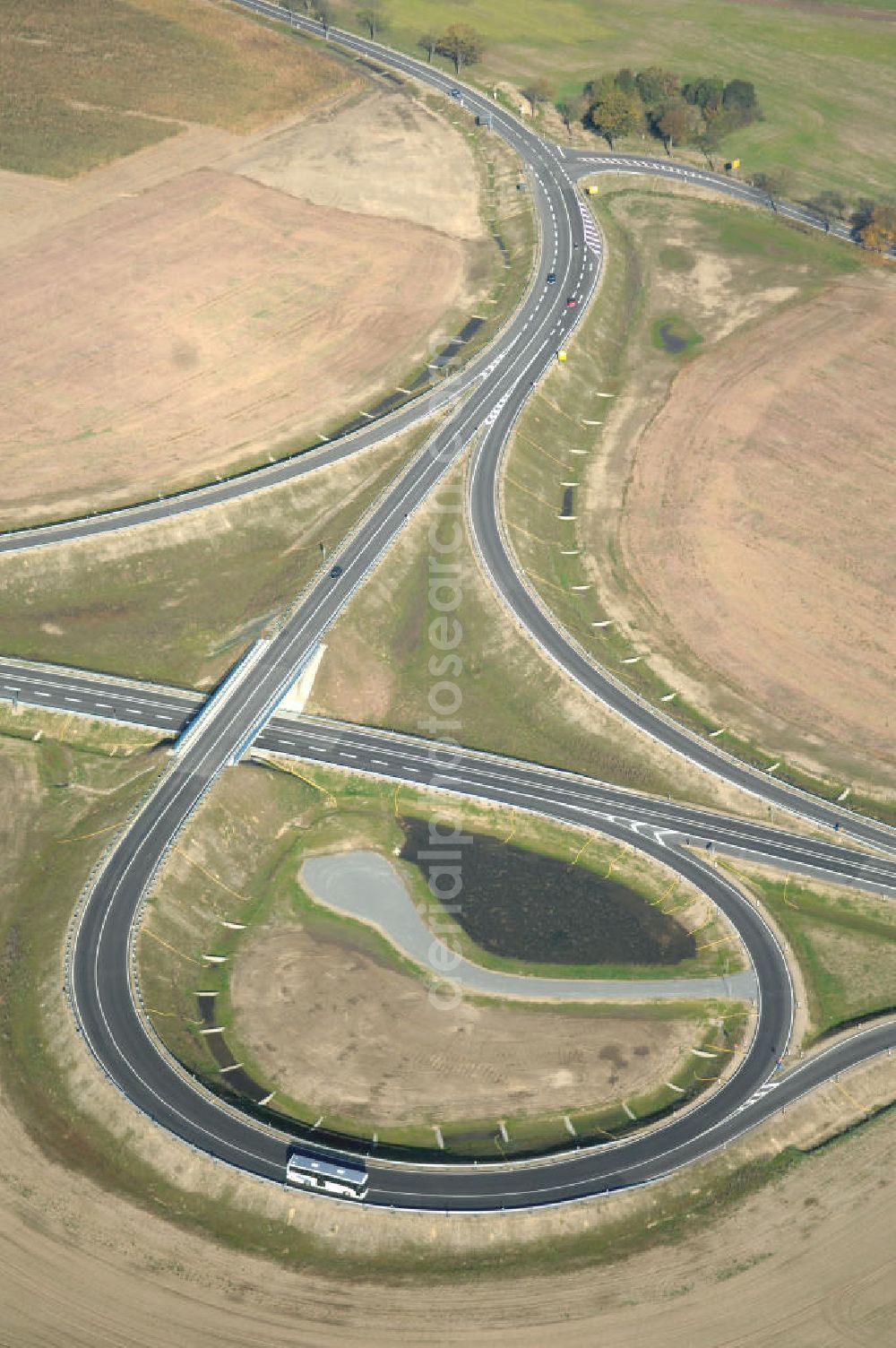 Aerial photograph Pitzwalk - Blick auf die Ortsumgehung Bundesstrasse 189 Pritzwalk. Projektsteuerung: Schüßler-Plan Ingenieurgesellschaft für Bau- und Verkehrswegeplanung mbH.