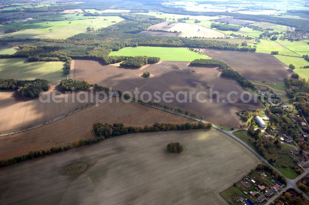 Aerial image Retzin - Blick auf die Ortsumgehung Bundesstrasse 189 Retzin. Projektsteuerung: Schüßler-Plan Ingenieurgesellschaft für Bau- und Verkehrswegeplanung mbH.