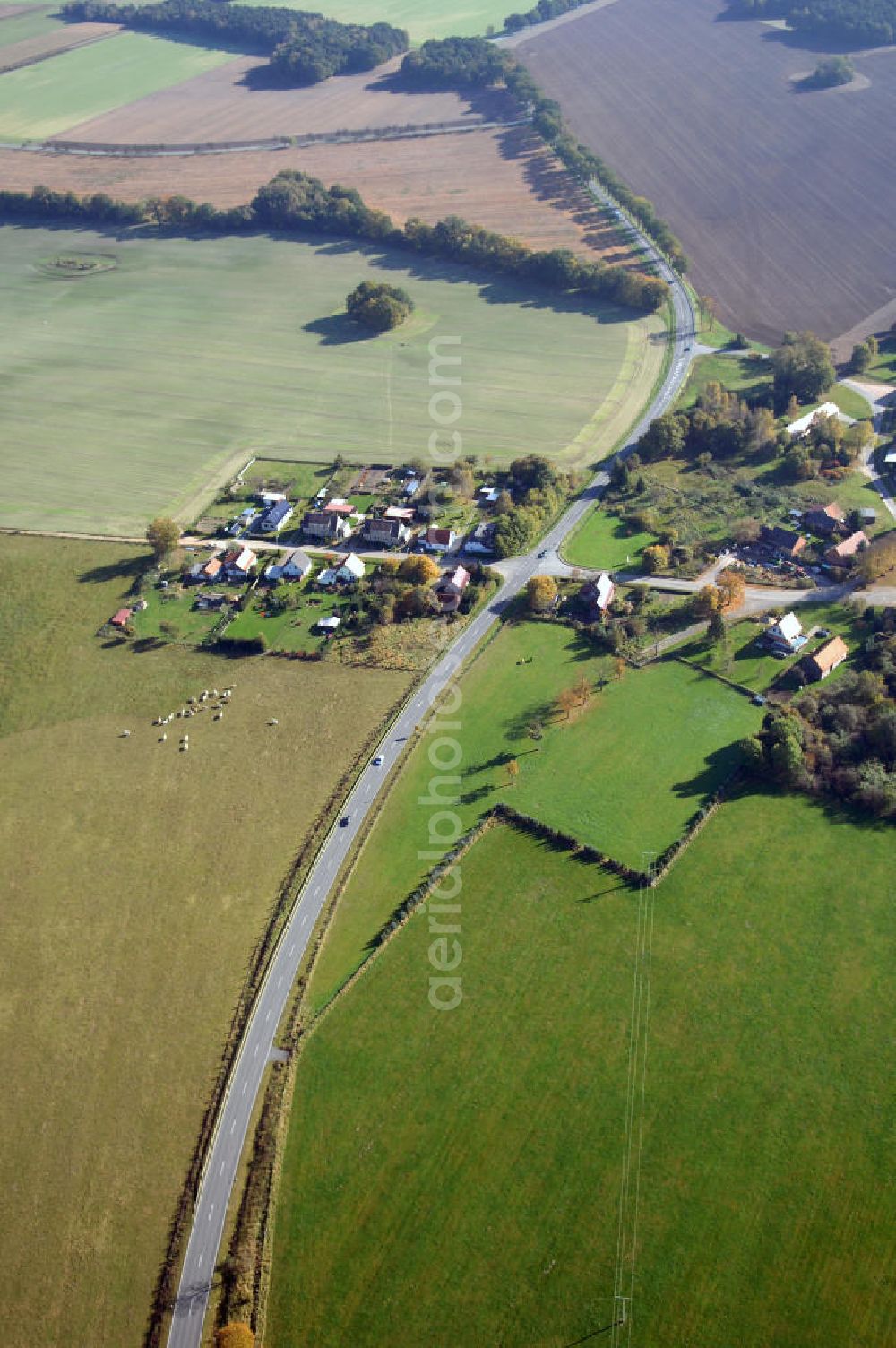 Retzin from the bird's eye view: Blick auf die Ortsumgehung Bundesstrasse 189 Retzin. Projektsteuerung: Schüßler-Plan Ingenieurgesellschaft für Bau- und Verkehrswegeplanung mbH.