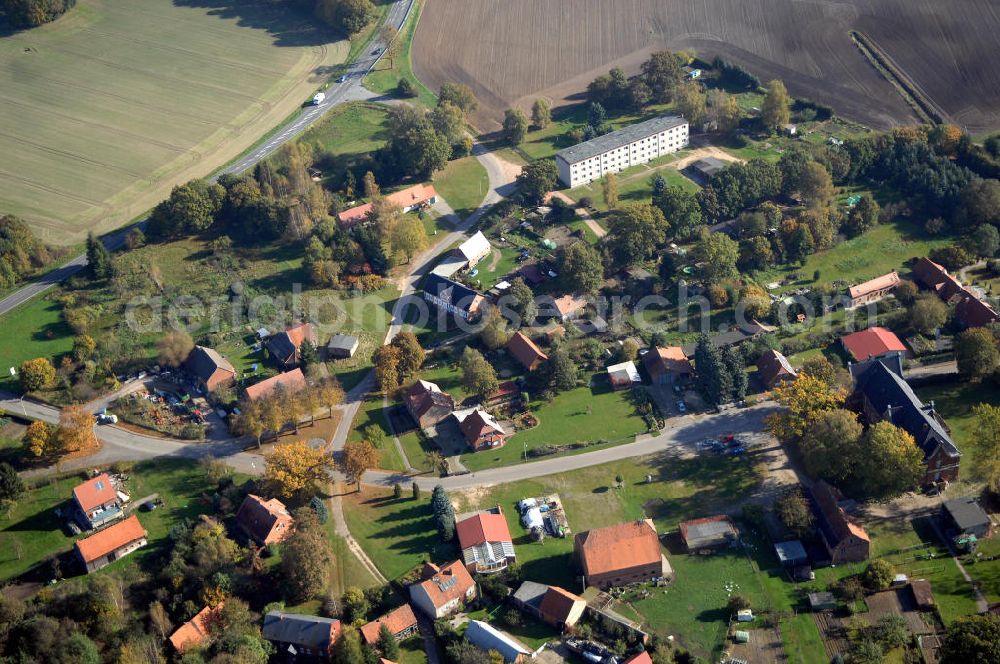 Aerial image Retzin - Blick auf die Ortsumgehung Bundesstrasse 189 Retzin. Projektsteuerung: Schüßler-Plan Ingenieurgesellschaft für Bau- und Verkehrswegeplanung mbH.