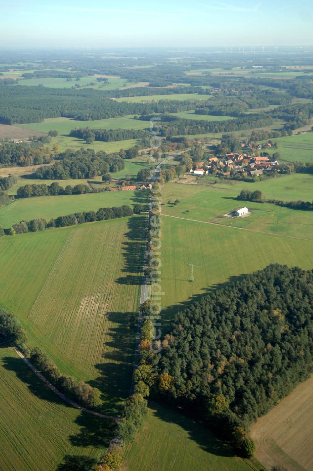 Rohlsdorf from the bird's eye view: Blick auf die Ortsumgehung Bundesstrasse 189 Rohlsdorf. Projektsteuerung: Schüßler-Plan Ingenieurgesellschaft für Bau- und Verkehrswegeplanung mbH.