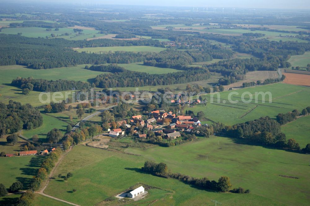 Aerial image Rohlsdorf - Blick auf die Ortsumgehung Bundesstrasse 189 Rohlsdorf. Projektsteuerung: Schüßler-Plan Ingenieurgesellschaft für Bau- und Verkehrswegeplanung mbH.