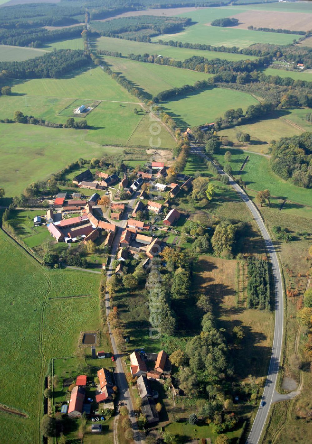 Rohlsdorf from the bird's eye view: Blick auf die Ortsumgehung Bundesstrasse 189 Rohlsdorf. Projektsteuerung: Schüßler-Plan Ingenieurgesellschaft für Bau- und Verkehrswegeplanung mbH.