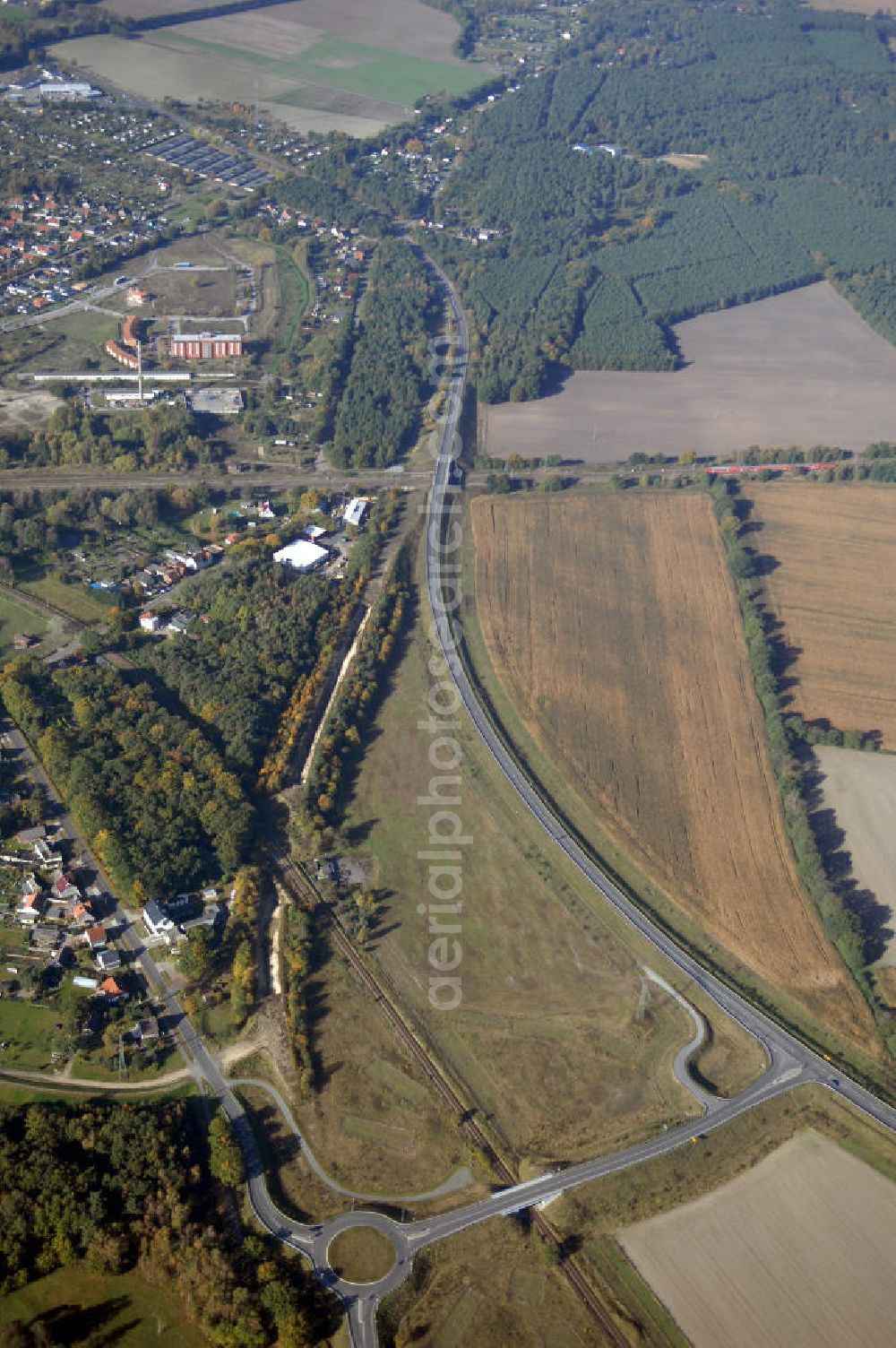 Aerial photograph Weisen - Blick auf die Ortsumgehung Bundesstrasse 189 Weisen. Projektsteuerung: Schüßler-Plan Ingenieurgesellschaft für Bau- und Verkehrswegeplanung mbH.